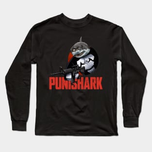 Punishark - red Long Sleeve T-Shirt